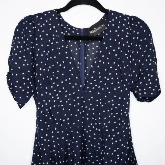 Realisation Ozzie Mini Dress Navy Star-Trade for Medium Size - Picture 6 of 10